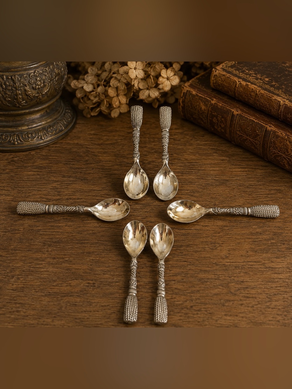 SILEA Vintage Silver-Plated Moka Spoons – Set of 6